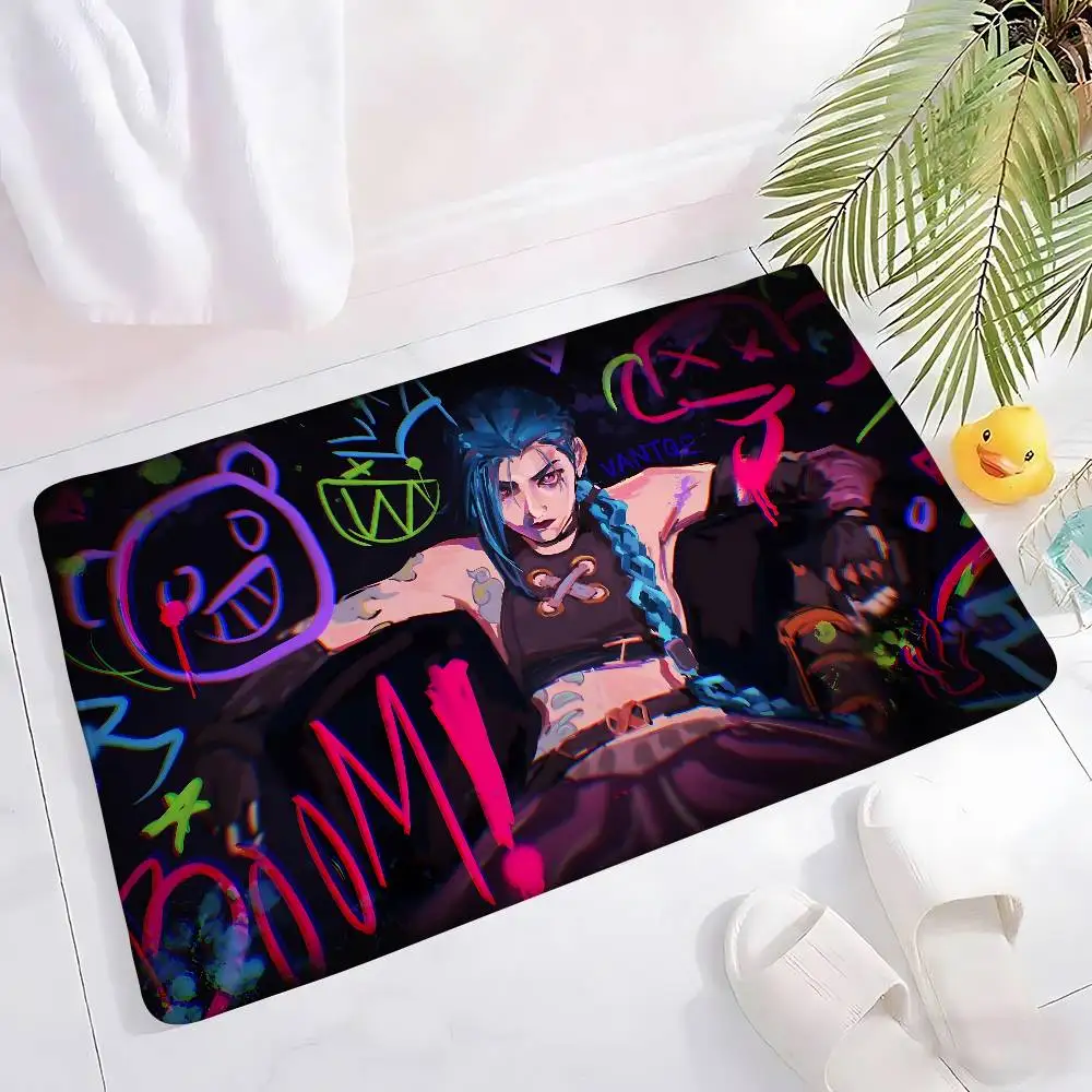 

League-of-Legends-JinxS Tapestry Wall Hanging Tapestry Art Deco Blanket Curtain Hanging At Home Bedroom Living Room Decor