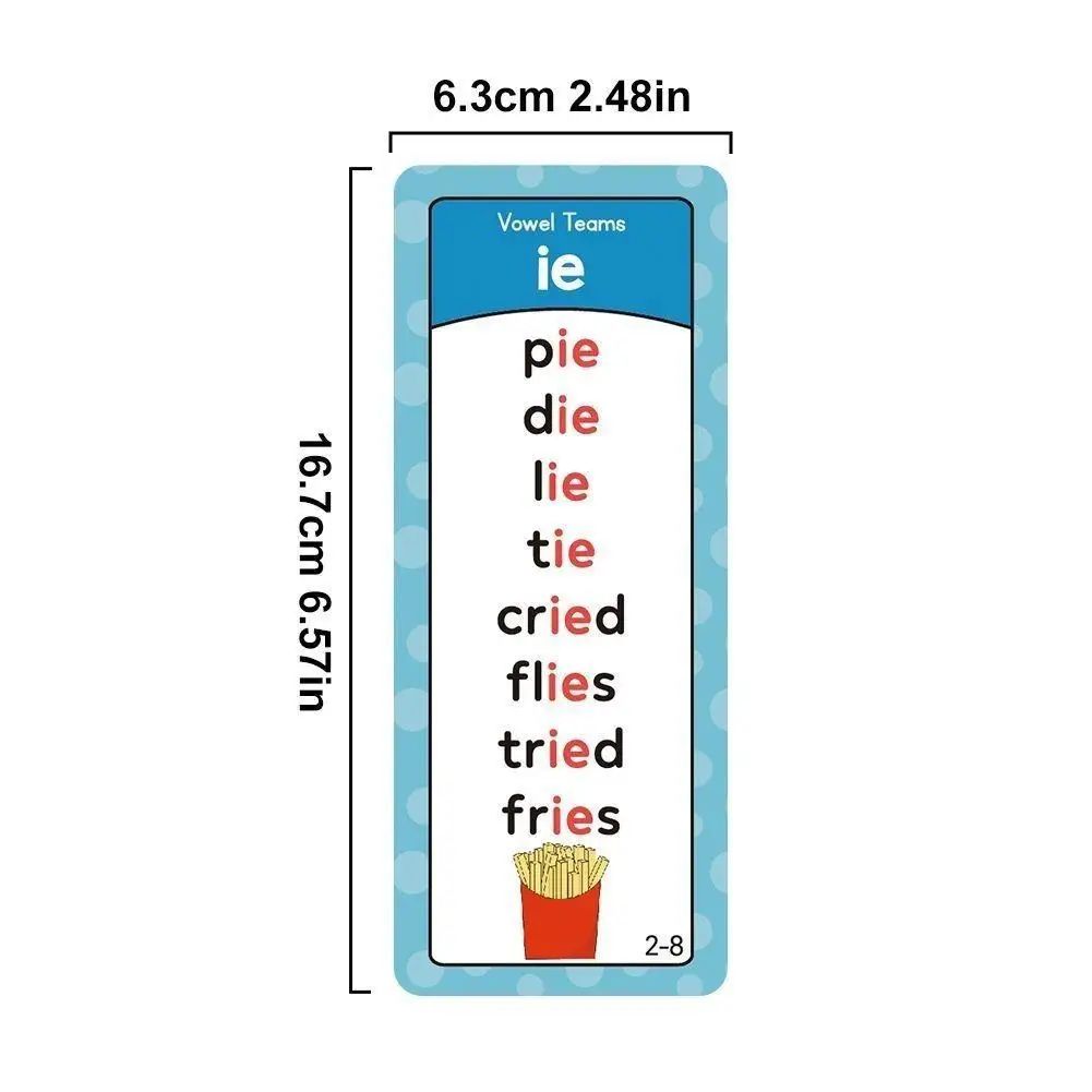 Portable English Phonics Spelling Learning Cards Montessori Memory Flash Cards Educational Teaching Aids for Kids & Teachers