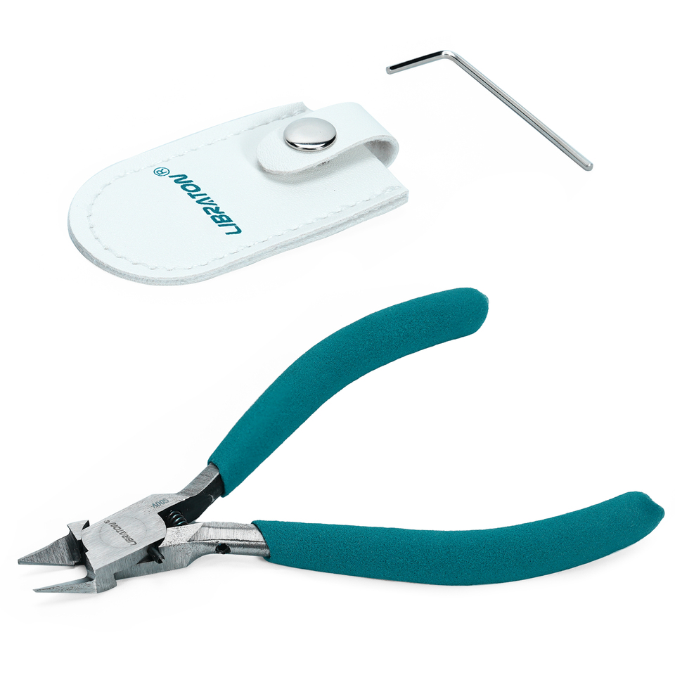  LIBRATON Model Nipper 4.5" Single-edge for Plastic Building Model Pliers Mini Hex Wrench Leather Cover Plastic Model Tools 