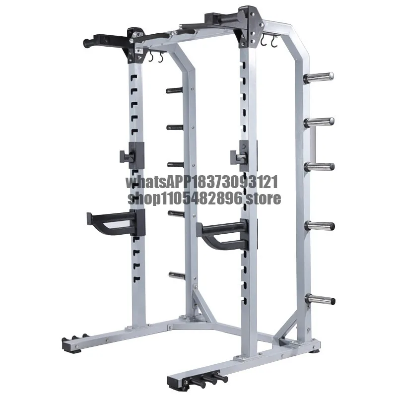 Gym, Hummer frame squat bench press frame, integrated free barbell gantry frame
