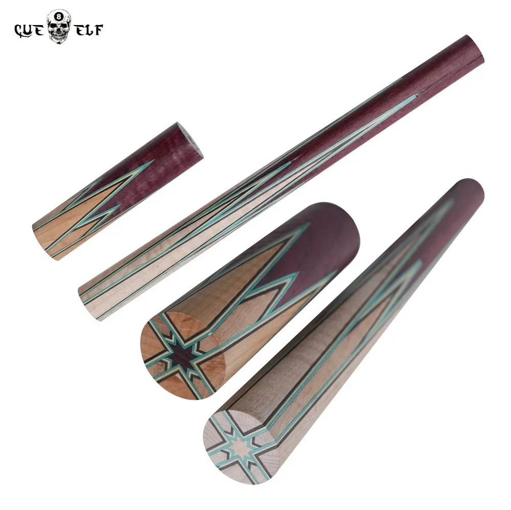 New Arrival Half-finished Billiard Pool Cue Stick 3C Carom Cues Handmade Inlay Customize Violet Curly Wood