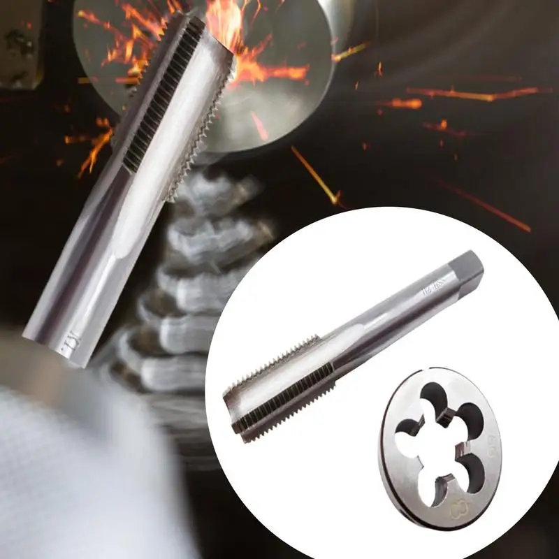 Kit Rethreading Tap metrik dan Die Rethreading, kekerasan tinggi pita torsi tinggi & Set mati tahan aus desain keran dan Kit Rethreading