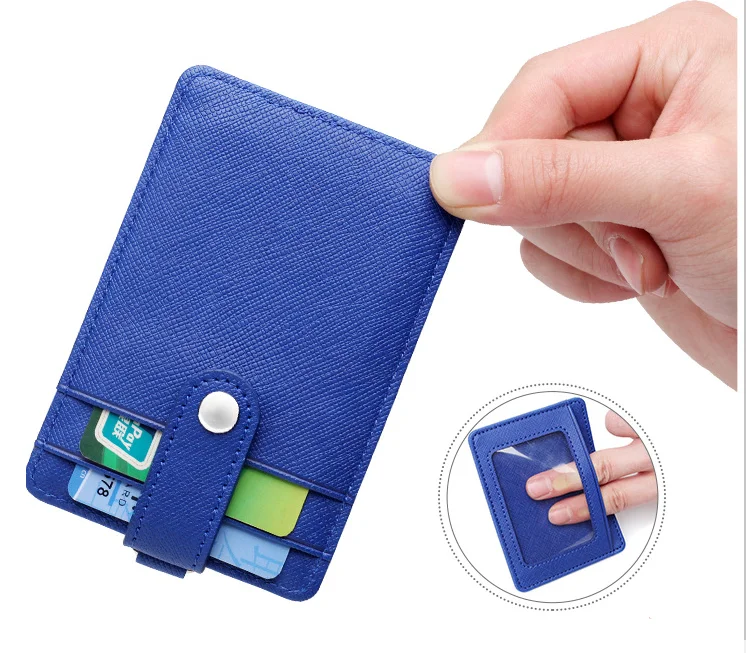 Unisex Credit Card Holder Wallet Purse Fashion Women Men Student ID Bank Bus Card Bags Identity badge with lanyard