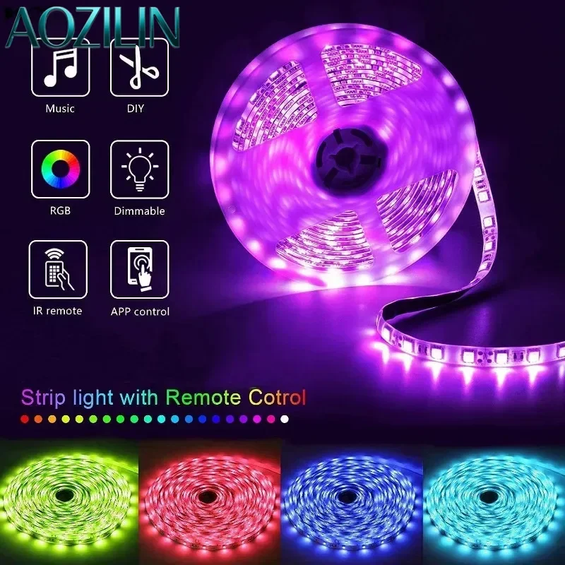 50ft RGB Neon LED Strip Light, Bluetooth APP Control Color‑Changing Flexible Lamp forBedroom Indoor DIYHome Decoration Accessory