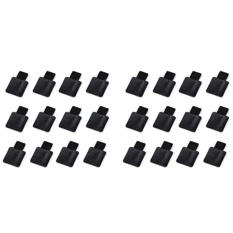 QWE-24 Pack Pen Loop Holder, Self-Adhesive Pen Holder Pencil Elastic Loop For Notebooks, Journals, Calendars (Black)