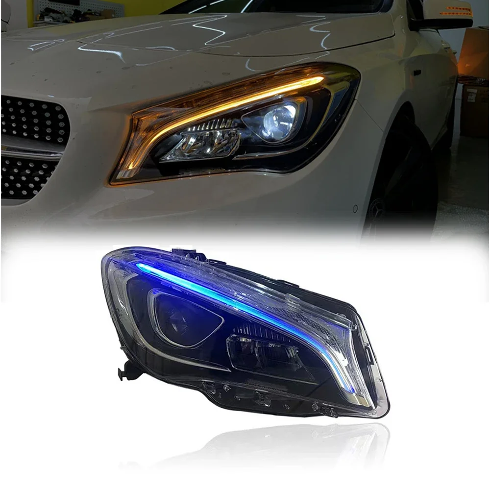 

Pop Car Styling Headlights For Mercedes-Benz W117 CLA 180 200 220 250 260 2013-2019 LED DRL Turn Signal LED Lens Headlamps Assem