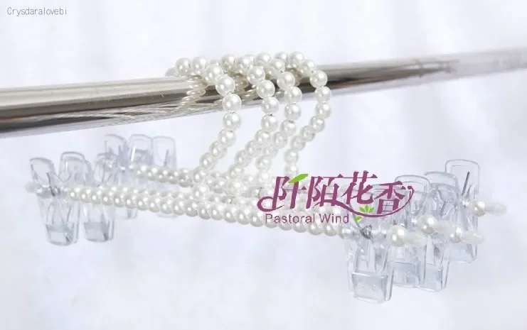 

5 шт./лот 30 см жемчужные пластиковые вешалки розовые зажимы для брюк вешалки для брюк юбка бюстгальтер вешалки для одежды