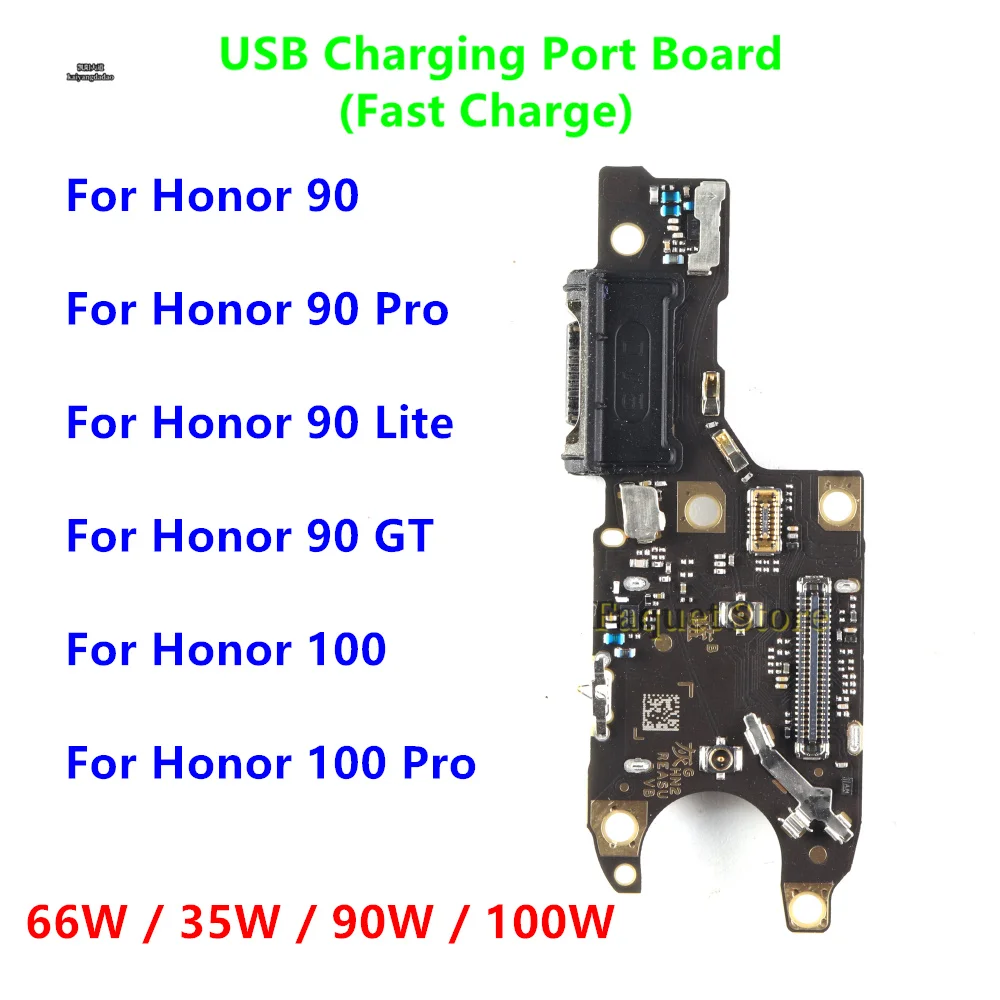 

Charging Port For Honor 90 100 Pro Lite Pro+ GT Charge Board USB Connector PCB Socket Flex Mic Replacement Repair