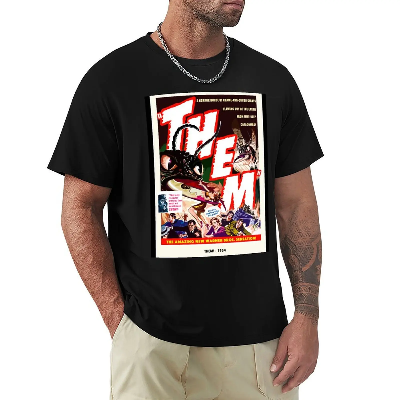 

Them! T-Shirt vintage anime shirt cheap stuff Louboutins Men's cotton t-shirt