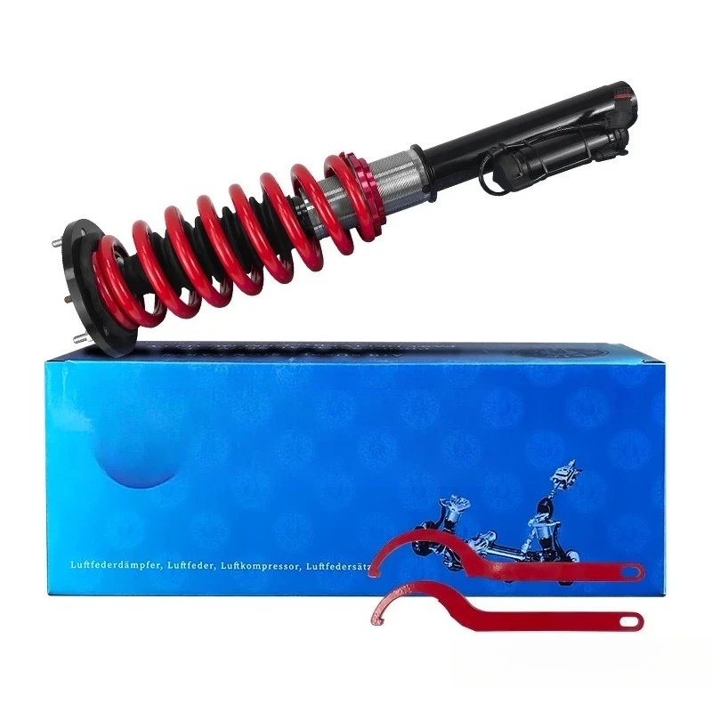 Front Air Spring to Coil Spring Conversion Kit Shock Absorber with Ads and Height Adjustable for S-Class W220 1999-2006