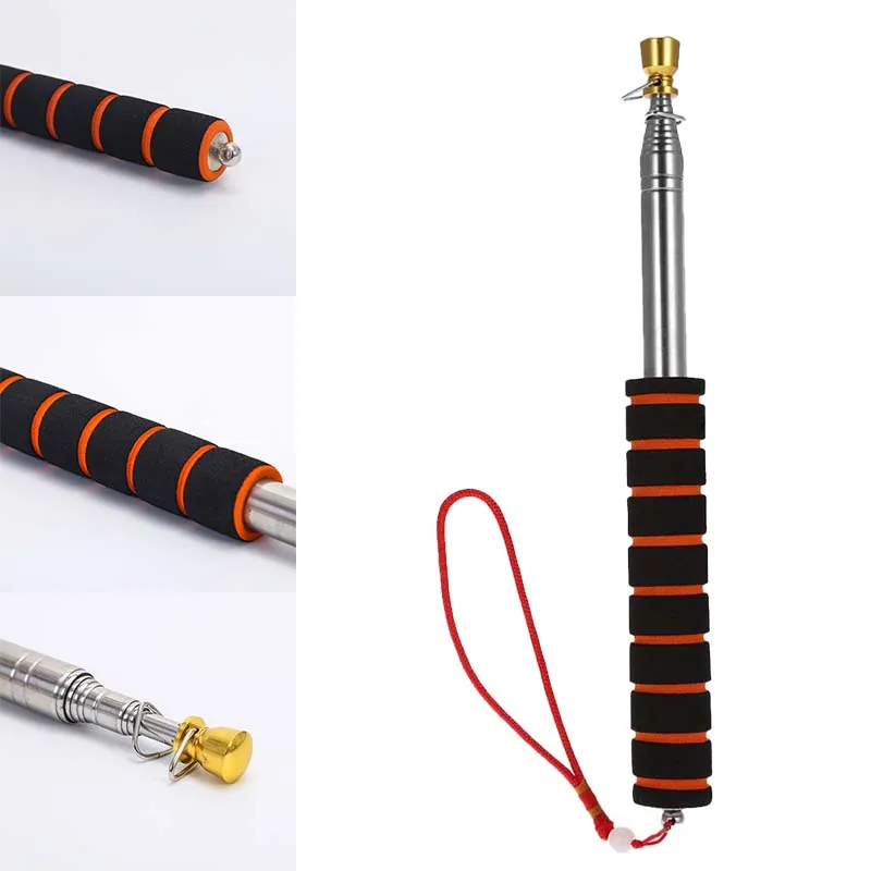 Golden Pole Head Thicker Model Guide Flagpole Sponge Cover Outdoor Coach Retractable Whip Outdoor Stainless Steel Baton