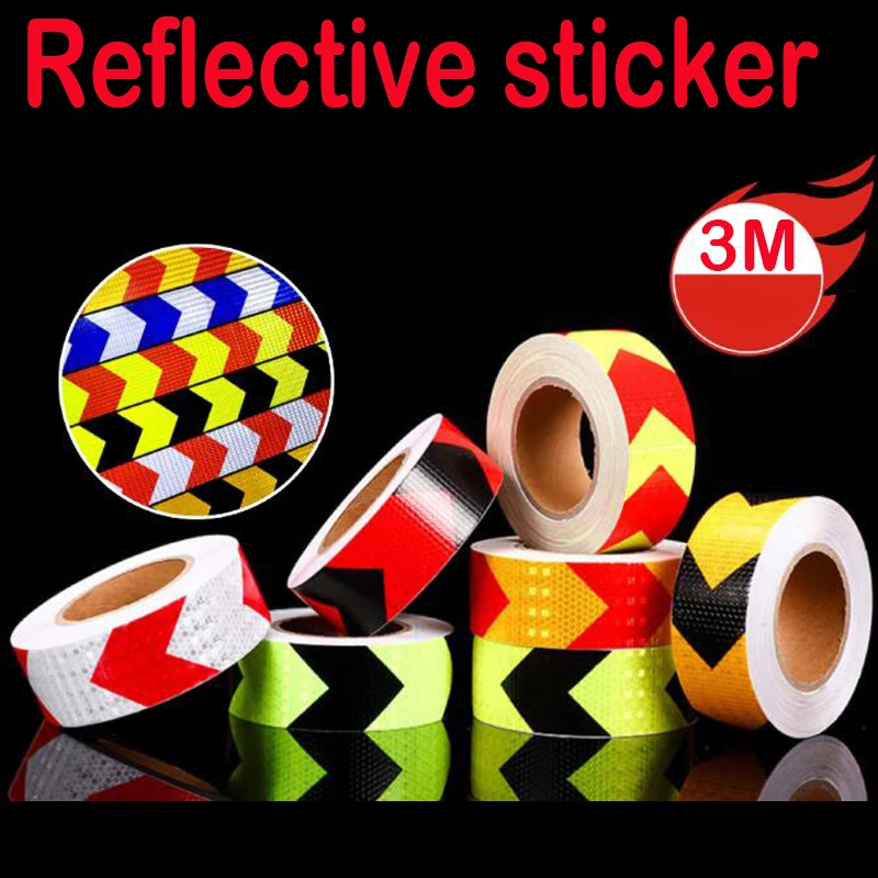 Truck Safety Mark Reflective Tape Stickers Car Moto Styling Self Adhesive Warning Safety Tape Automobiles Reflective Film