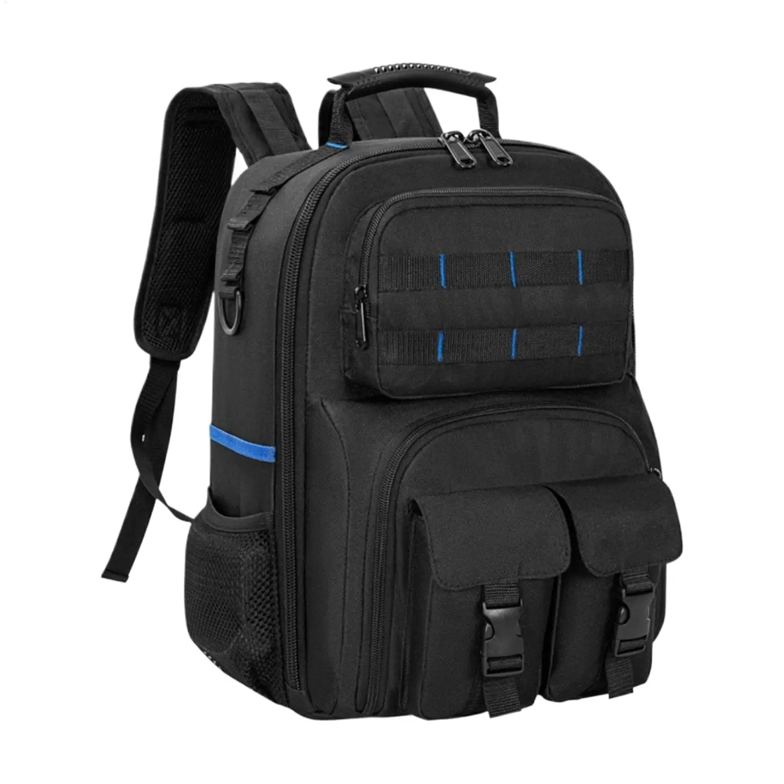 Tool Backpack Heavy Duty Hard Bottom Storage Bag with Multiple Pockets Work Tool Backpack for Technician Electrician Carpenter