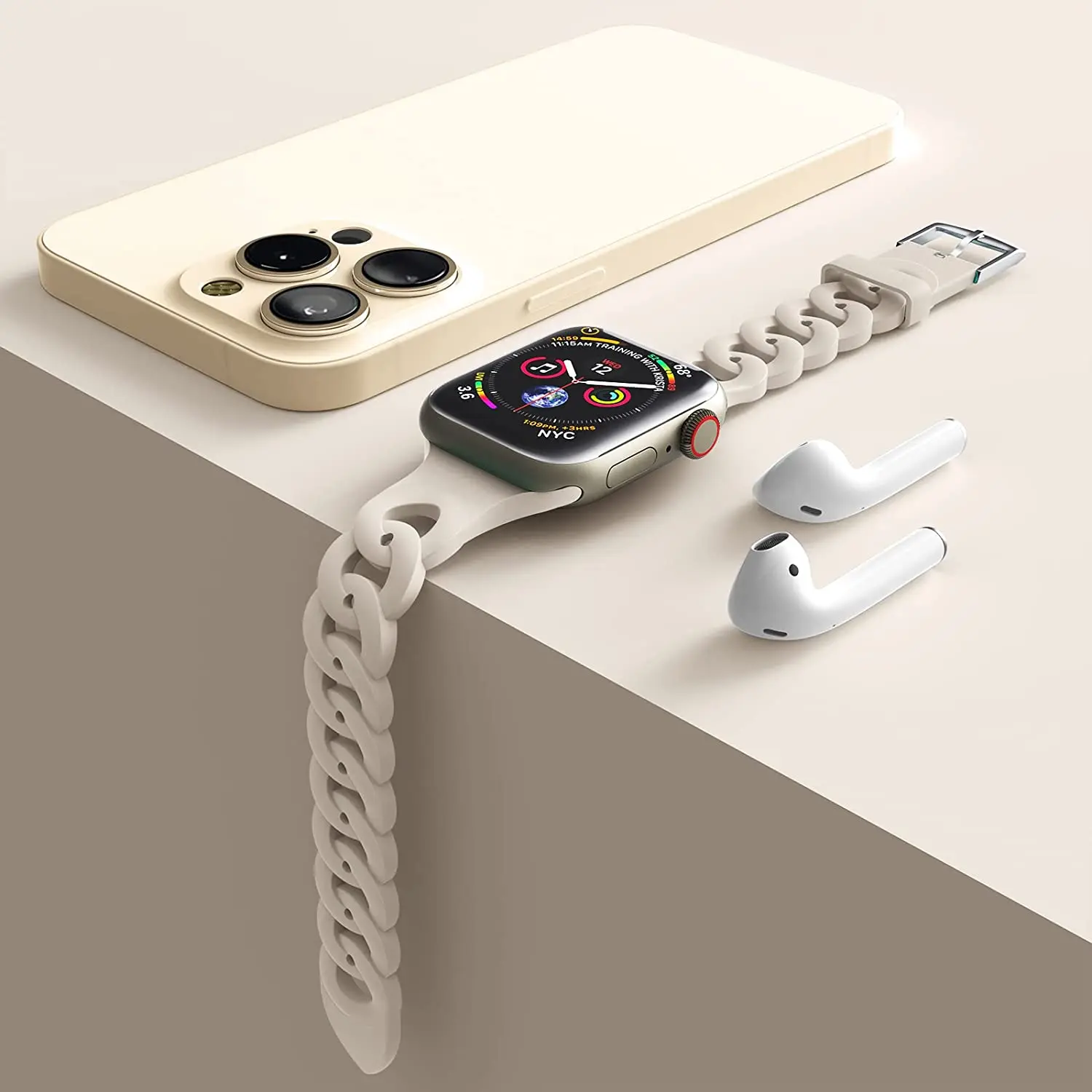 Silikonowy pasek do Apple watch band 40 44 45 41 49 42 38mm akcesoria bransoletka iWatch Series 9 8 7 SE 6 5 4 3 Ultra 2 band