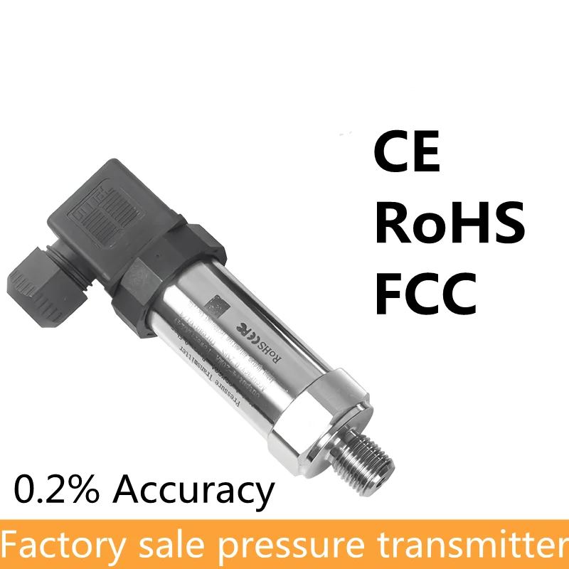 Water Oil Fuel Gas Pressure Transmitter G1/4 12-36V 0-10V 0-600bar 60Mpa ss304  Air Pressure Transducer Sensor 4-20mA RS485