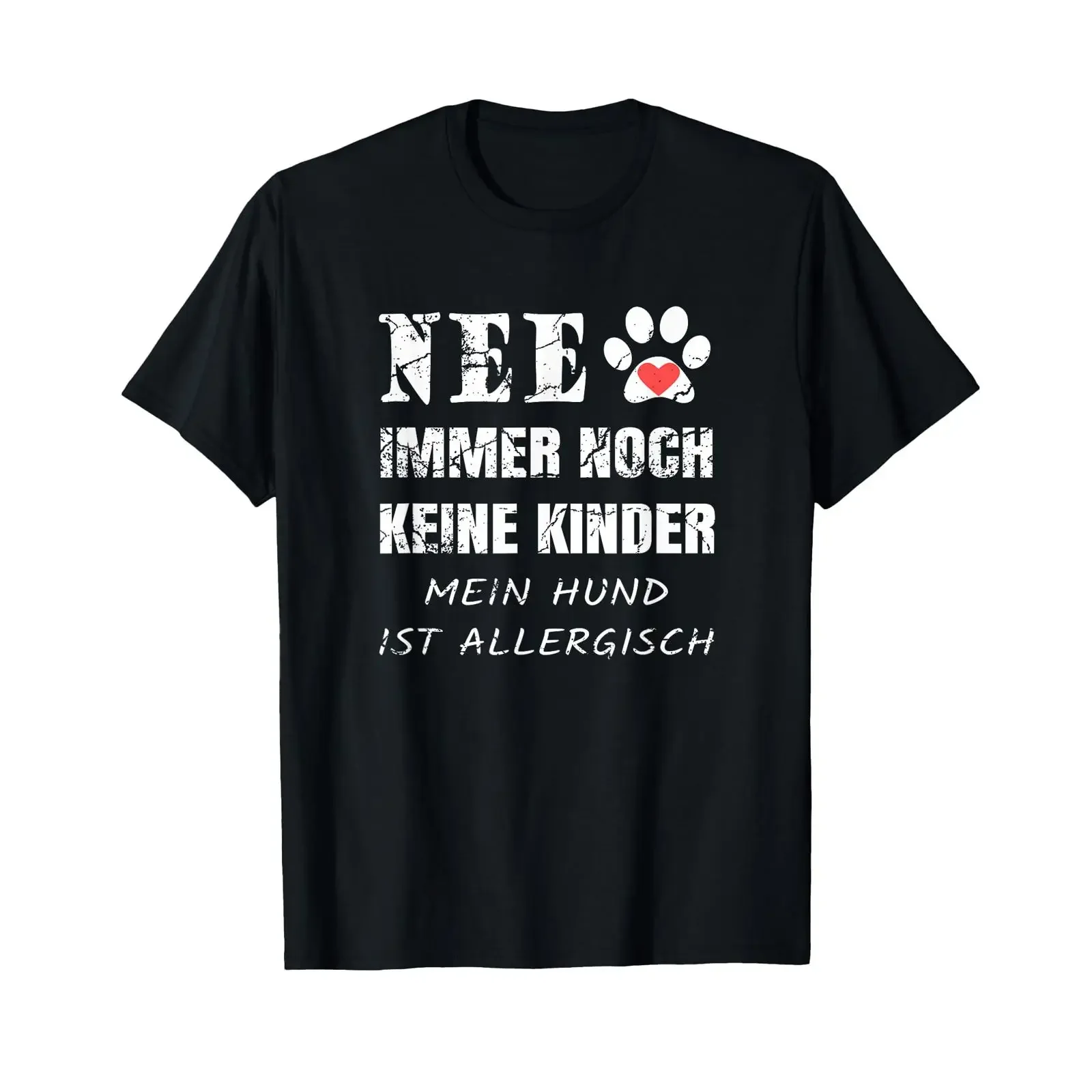 Funny Dog T Shirt with German text Nee Ich Habe Keine Kinder No I don't have any children vintage Washed Stylish Stretched