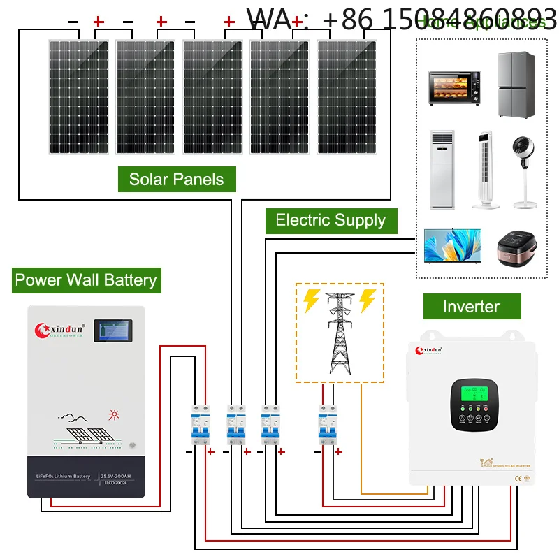 300W-1000W All In One Solar Inverter, Solar Accessories, UPS Hybrid Power Design, 12V Pure Sine Wave Charging Equipment