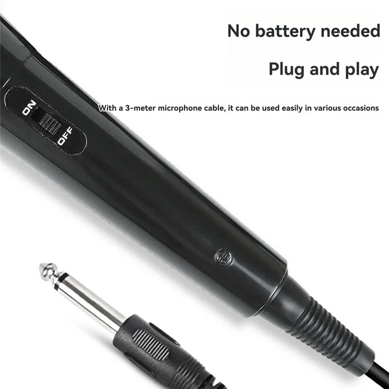 B92B-2 Pack Wired Microphone For Singing Dynamic Cardioid Mics With 1/4Inch To 3.5Mm Adapter For PA Systems, Public Speaking