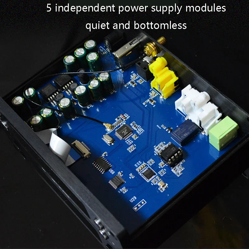 ES9028Q2M Digitaler Audio-Player 24BIT 192KHz Verlustfreie Dekodierung Bluetooth 5.0 Musik-Plattenspieler Digitaler koaxialer optischer Eingang