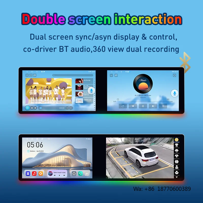 

Best Car for Player Dual Screen with Ambient Light 10.1 Inch Touch Screen Android 13 GPS DSP Reversing Aid 360 Function