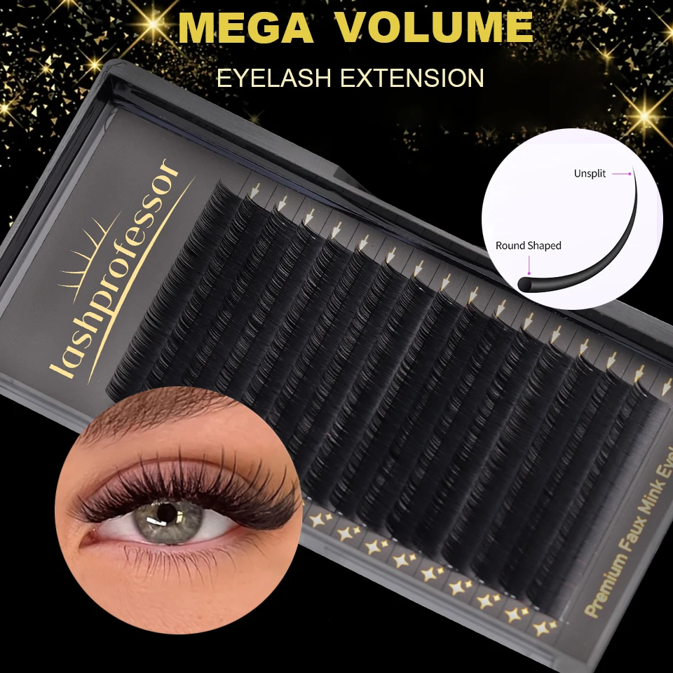 Lashprofessor 16Rows High Quality Matte Black Volume Cashmere Lashes C CC D DD Individual Eyelash Extensions Makeup Cilios