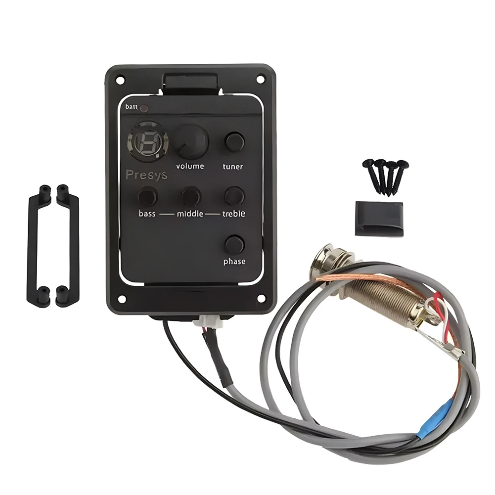 Pickup per chitarra acustica Equalizzatore per chitarra acustica Accordatore pickup alimentato a batteria Sintonizzatore digitale portatile Pickup Accessori per chitarra