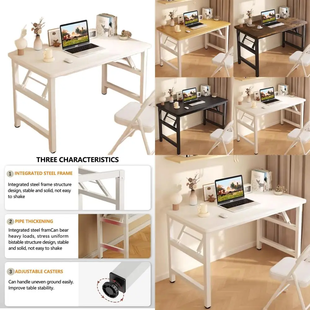 

Компактный регулируемый стол 31,5 дюйма для небольших помещений - не требует сборки, белый цвет