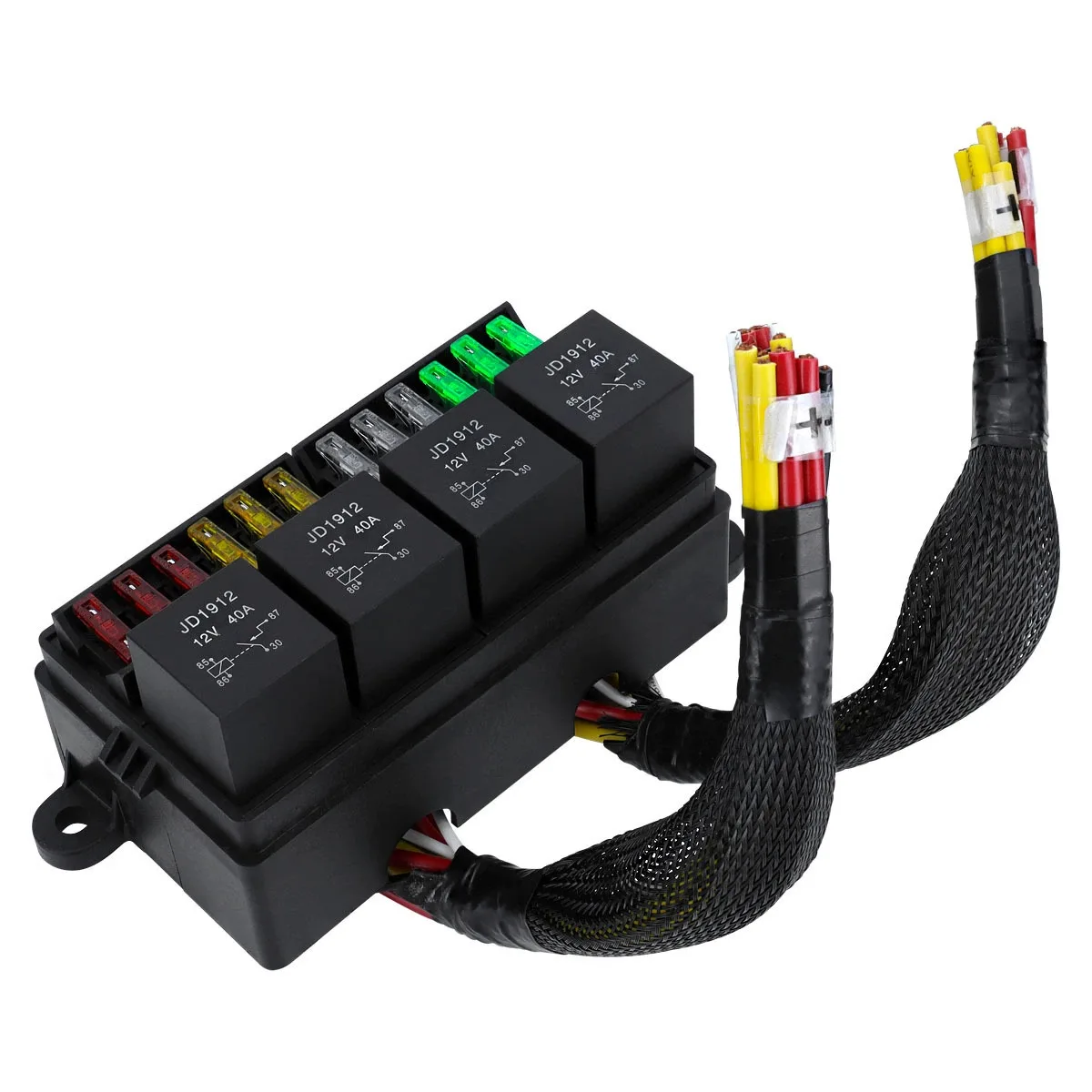 12 Way 4 Switch Waterproof Pre Wired Relay Fuse Box For Vehicle Boat Motorcycle 12V 24V Automotive Charging Starting System view 5