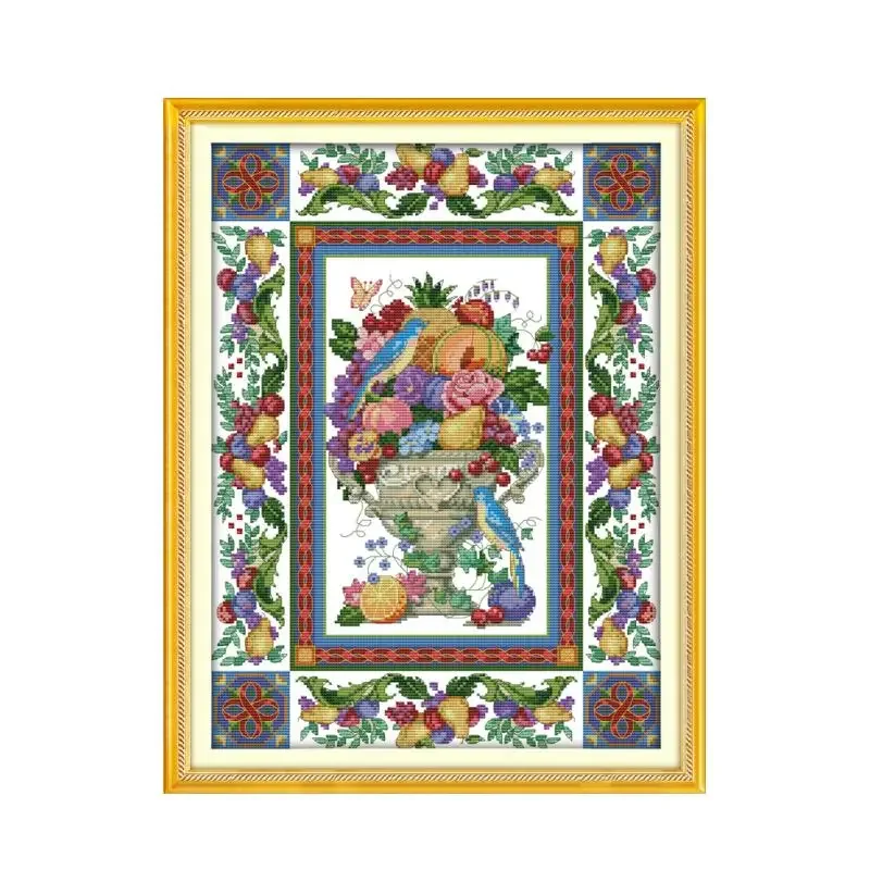 

Великолепная ваза с фруктами, набор для вышивки крестом, мультфильм, 14 карат, 11 карат, принт, холст, вышивка, сделай сам, рукоделие ручной работы