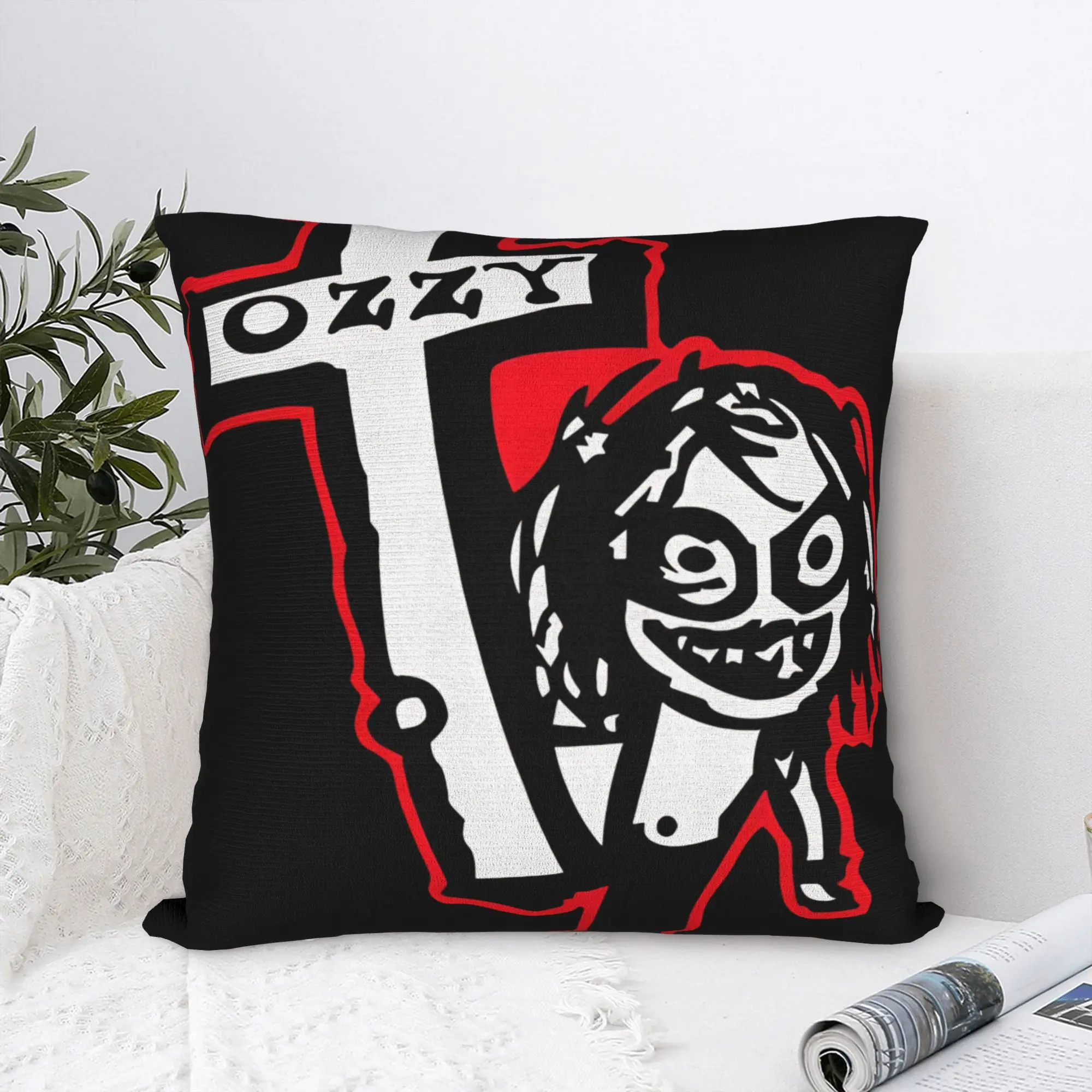 Ozzy Osbournes Pillow Case  Retro Trendy Pillow Cover Square Custom Cushion Cover Pillowcases For Sofa Home Decoration