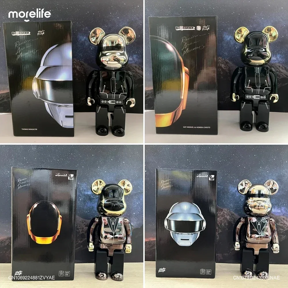 Bearbrick 400% Daft Punk Statues Sculptures Decoration Bear Ornament Tide Play Joint Rotating Doll Doll 28cm Statue Model Decor