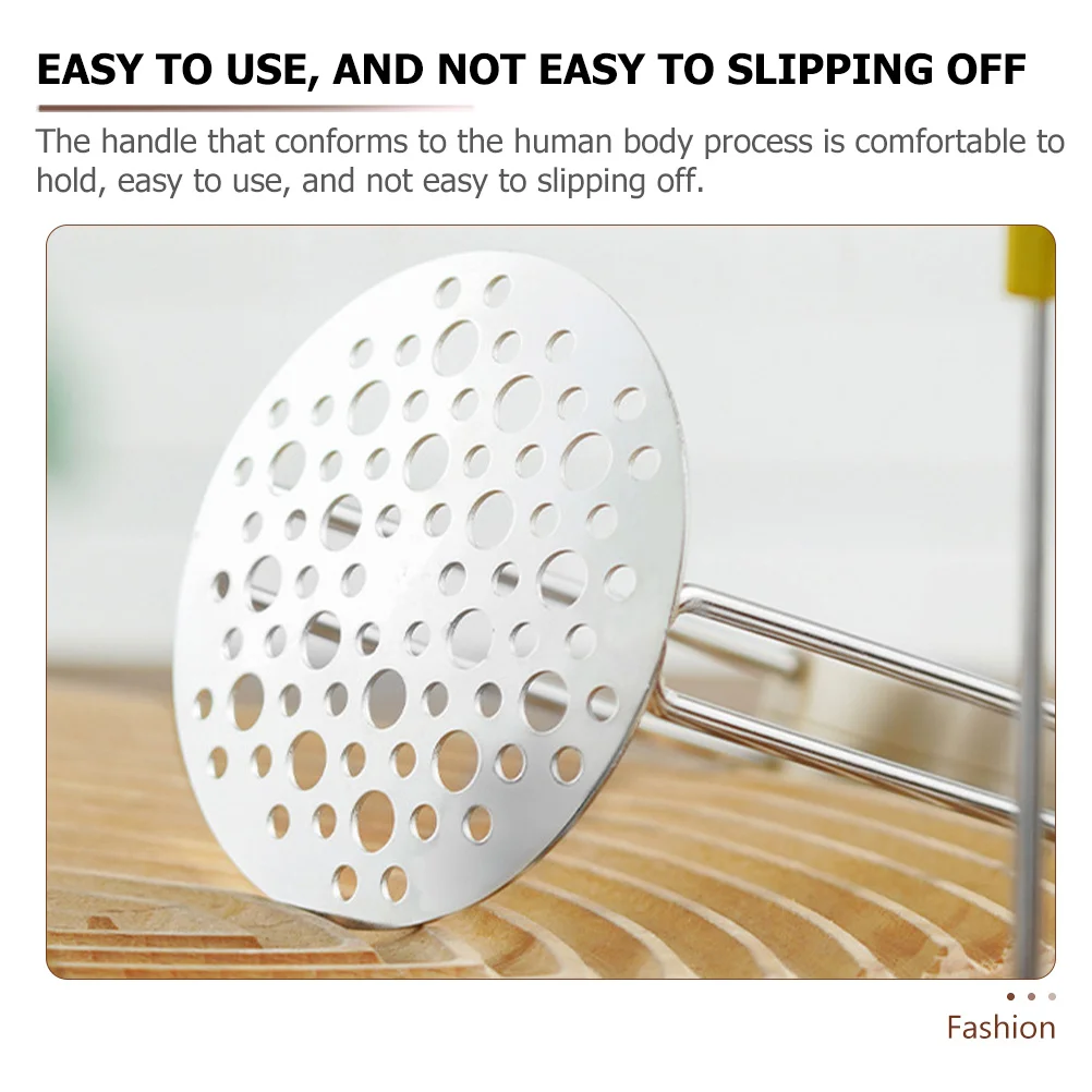 

Stainless Steel Potato Masher Kitchen Gadget Manual Presser for Potatoes Carrots Pumpkin Comfortable to Use