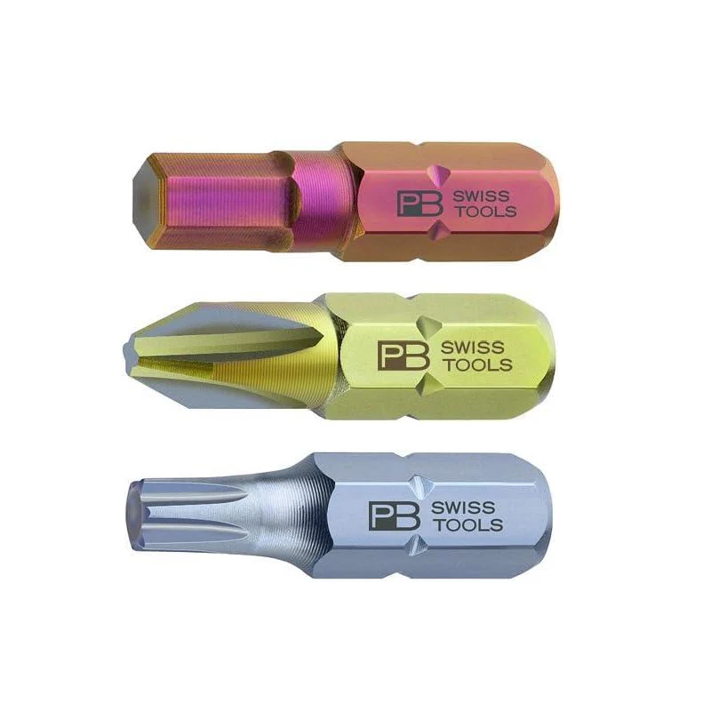 PB Swiss Tools Screwdrivers Bits Sets PrecisionBit, Design (1/4”), Set in BitCase with Belt-Clip C6. 990|C6. 995|E6. 985|E6. 986