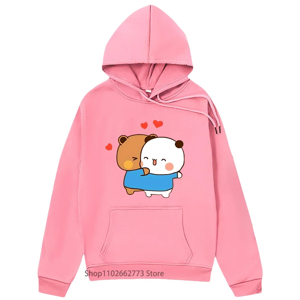 Funny Bubu and Dudu Hoodie Panda Bear Love Graphic Sweatshirts for Women Kawaii Cute Girls Clothes Men's Clothing Y2k Sudaderas