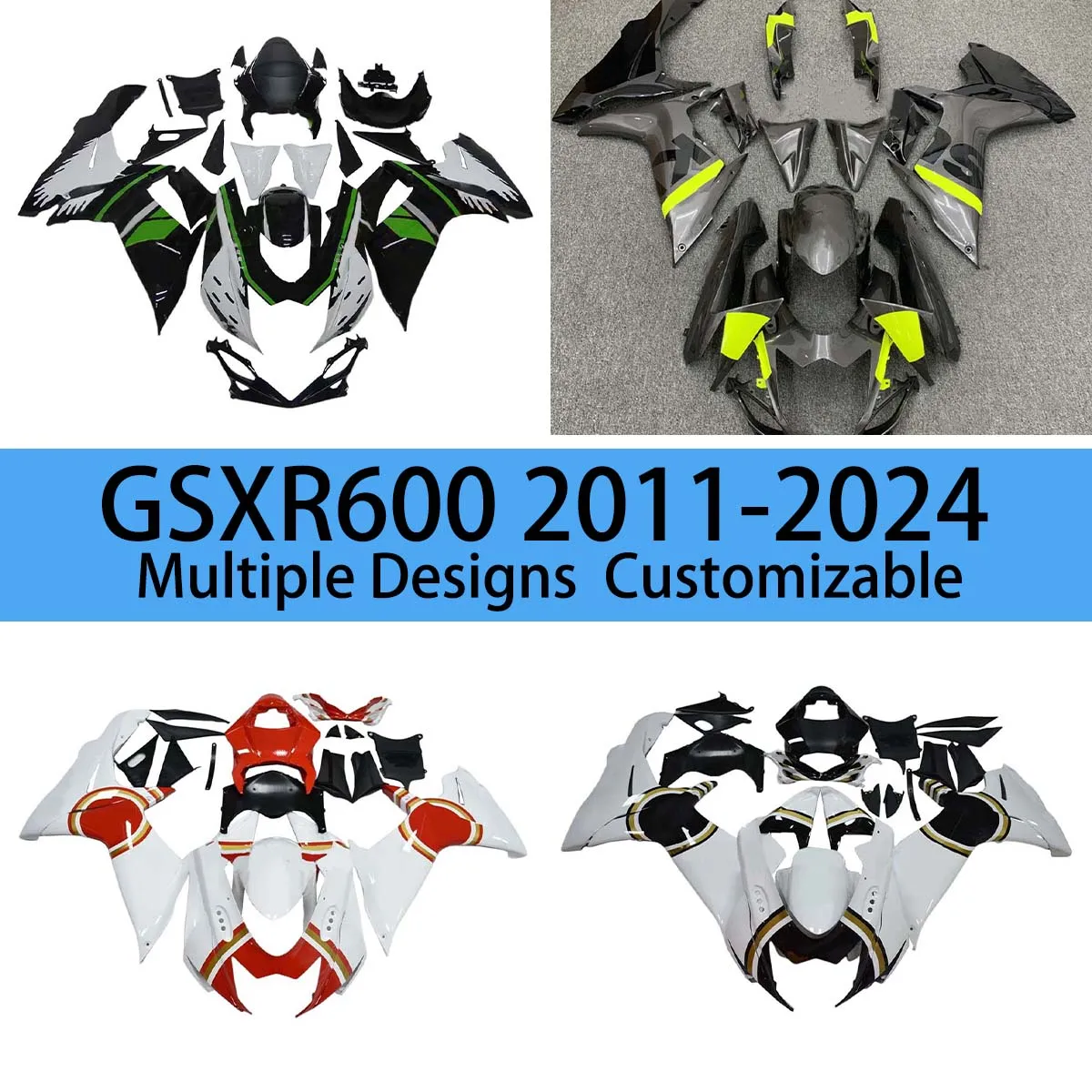 For GSXR600 GSXR750 2011-2022 2023 2024 Body Parts Fairing Kit GSXR 600 750 11-24 Complete Motorcycle Component Fairings