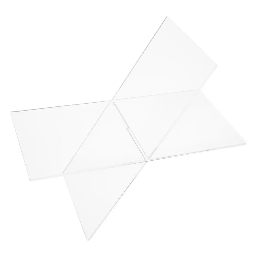 

X-Shaped 4Mm Acrylic Book Shelf Book Holder Stand Student Desk Organizer Cookbook Recipe Document Display Reading Accessories
