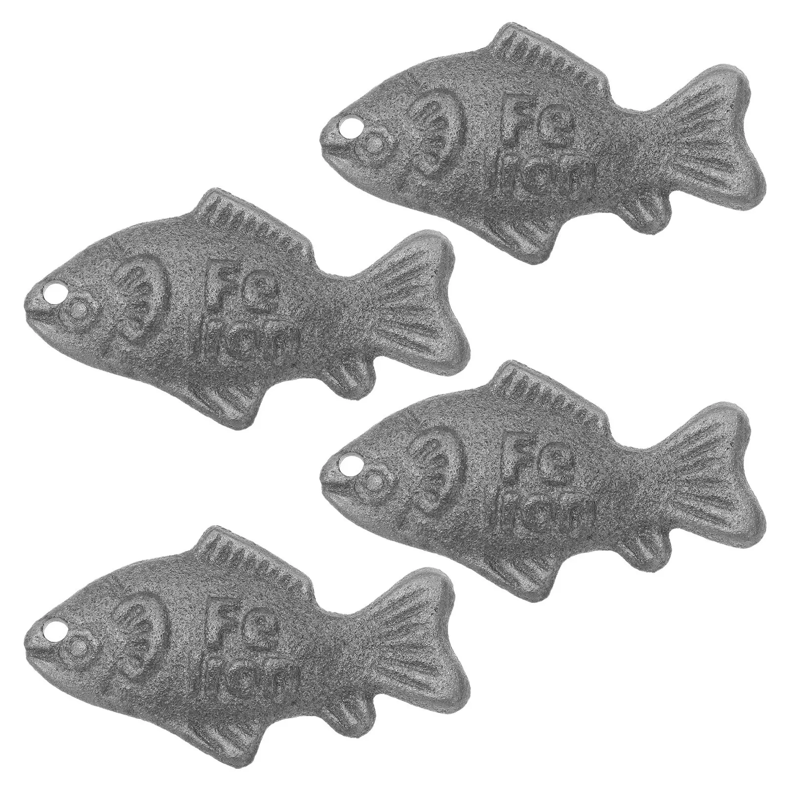 

4 Pcs Cast Iron Fish Cooking Pot for Family Health Fe Deficiency Anemia Support Athlete Supplement Athletes Daily Intake