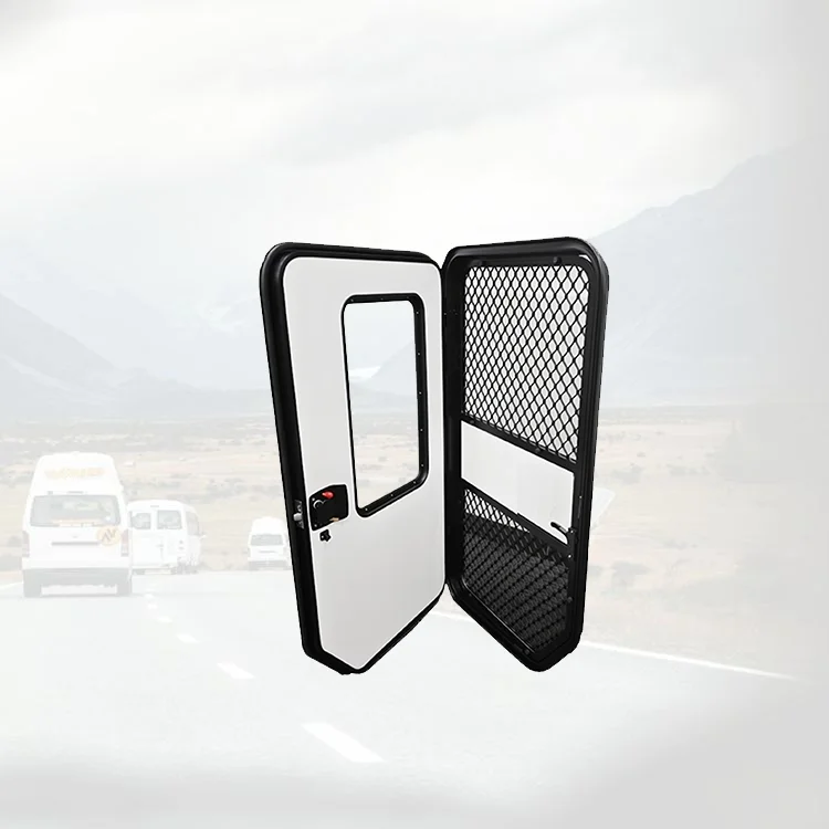 Porta per rimorchio a goccia a forma speciale in lega di alluminio per camper professionale all'ingrosso personalizzata Porta per camper lato sinistro o destro