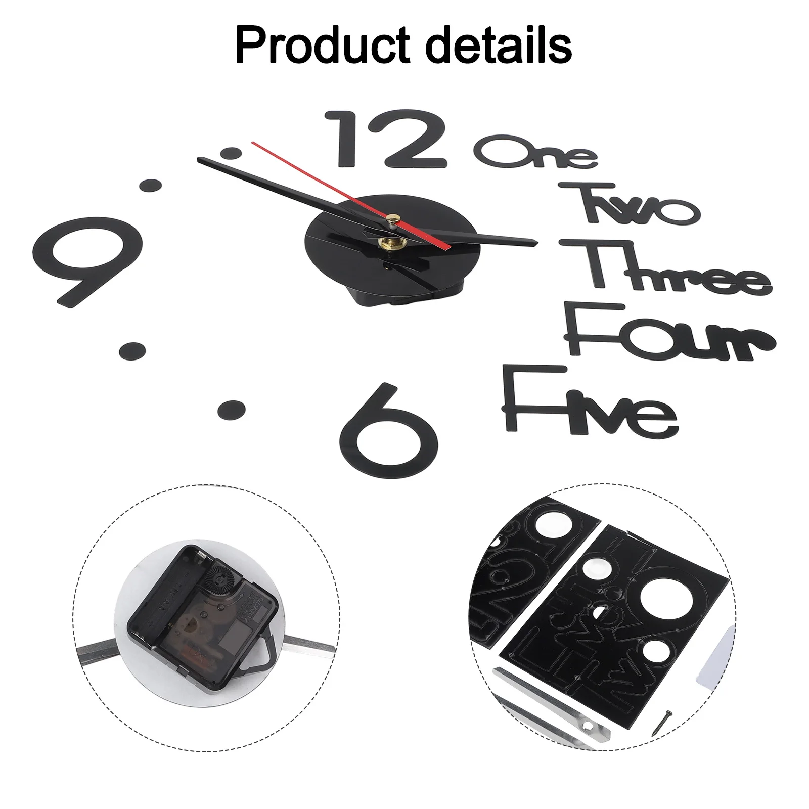 2020 New Arrival 3D Wall Clock Without Battery EVA + Electronic Components For Smooth Walls Of Living Room Kids Bedroom