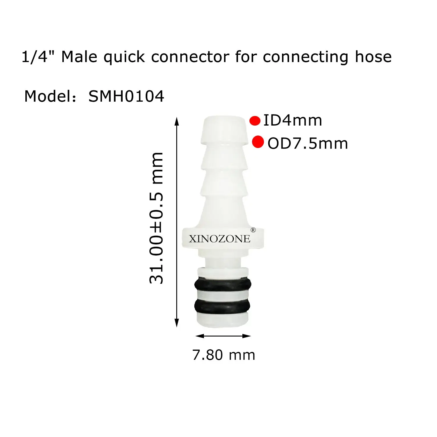 1/8 "3/16" 1/4 "acoplamiento macho de orificio pequeño instalación de Panel de manguera de conexión conector rápido con válvula XINOZONE