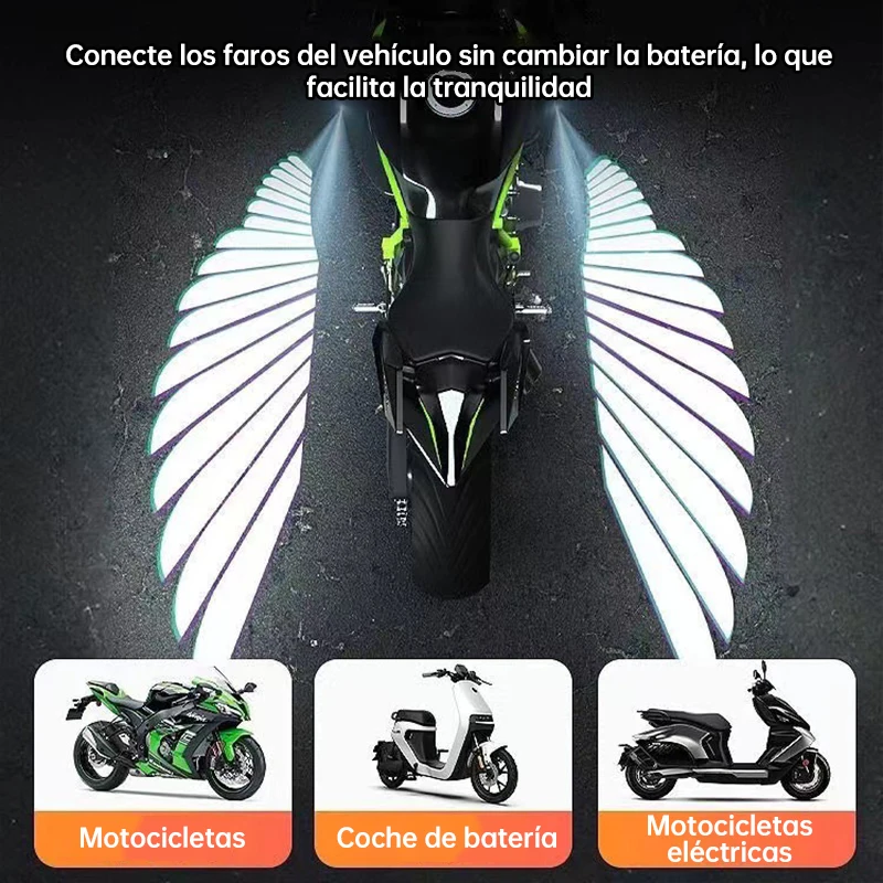 2pcs Motorcycle Light Angel Wing Led Underbody Light Projector Ghost Angel Wings Laser Light Retro Cruise Moto Modification
