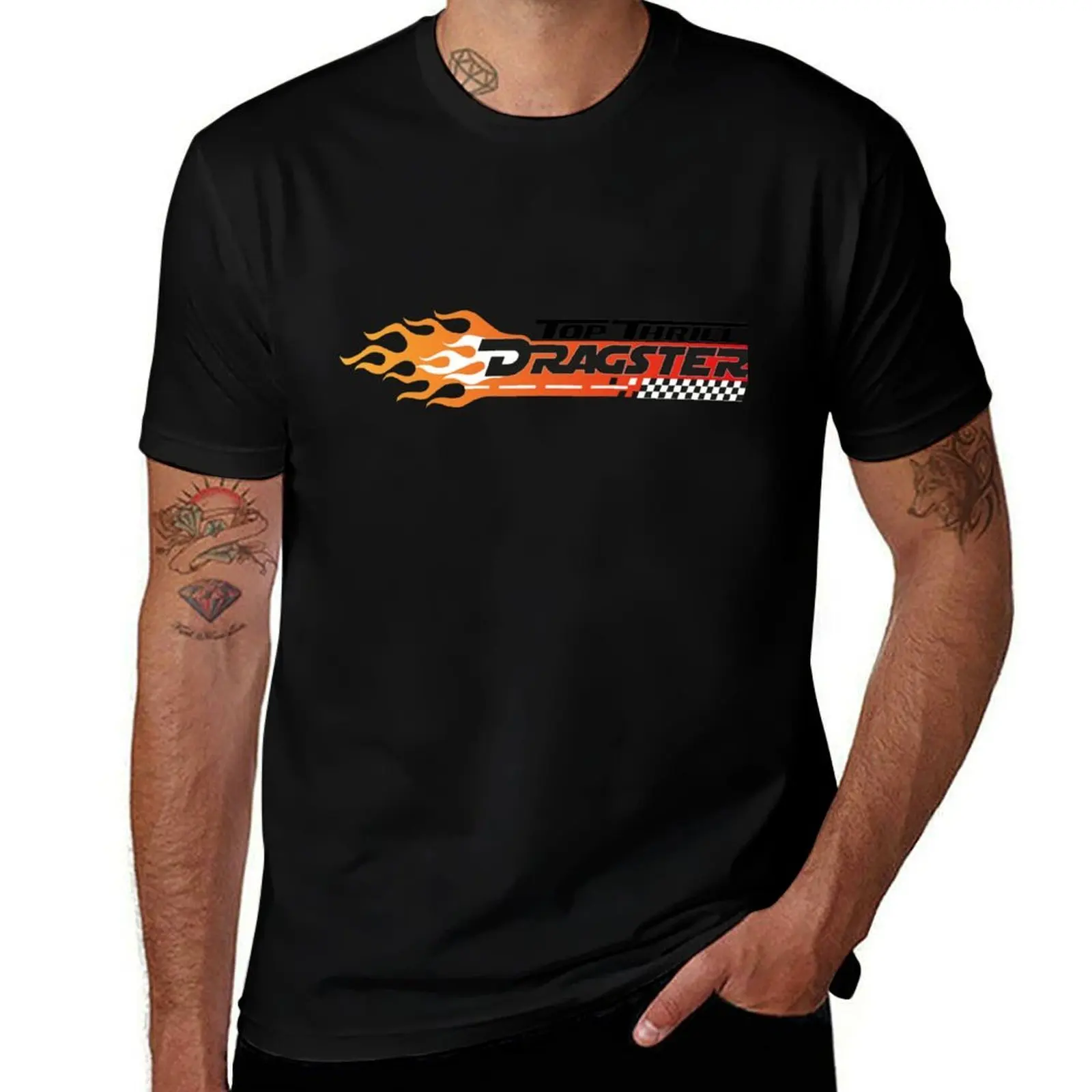 Top Thrill Dragster T-Shirt Modern Style Print T-Shirt
