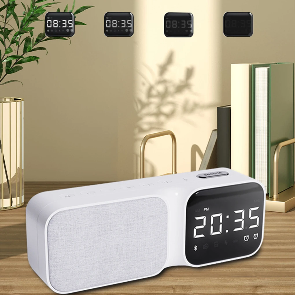 Black Bluetooth Speaker For Home With Bass Diaphragm And Mesh Surface Promote Melatonin Production