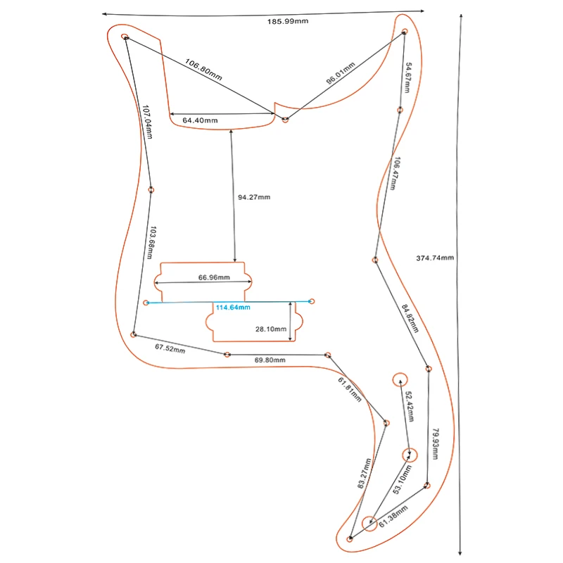 Custom Guitar Parts Quality Electric Guitar Pickguard - For Japan 4 Strings Precision Bass P Bass Guitar Pickguard Scratch Plate