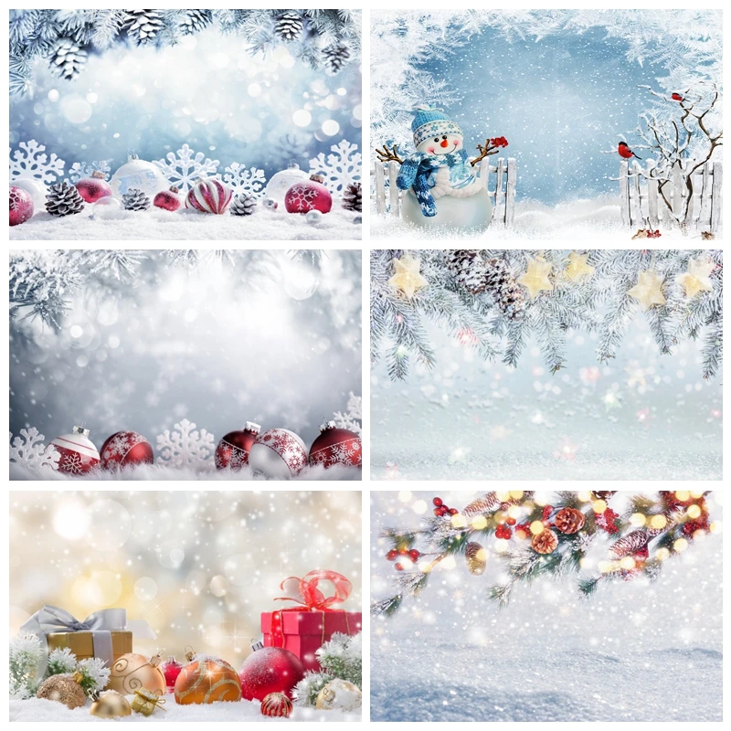 

Christmas Photography Backdrop Xmas Tree Snow Wall Background Xmas Party Supplies Family Kids Party Banner Decor Backdrops