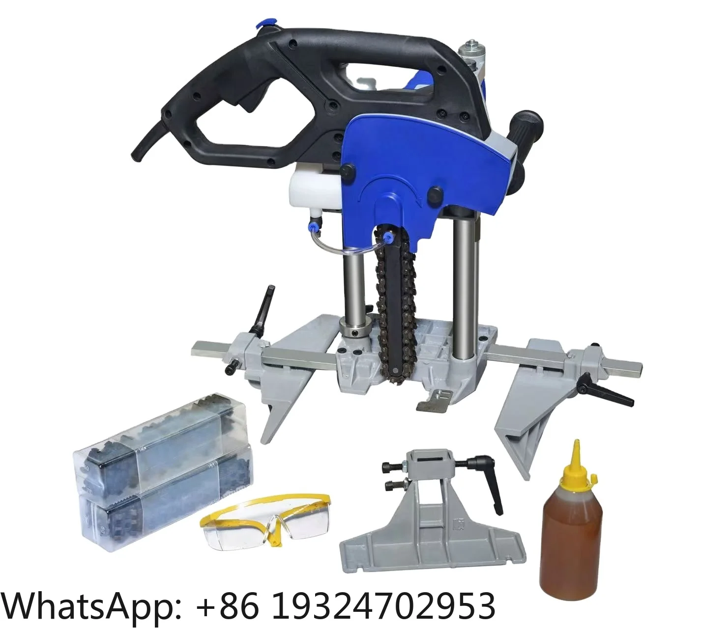 3500W Chisel Mortiser Machine Chain  Wood Mortising  Drill Machine Portable Chain Square Hole Mortising Machine