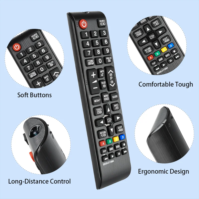 BN59-01189A Remote Control For Samsung Smart TV LT22E390EX LT24D390EW LT24D390EX LT24D390EX/XE LT24D590EW LV32F390FEIXEN