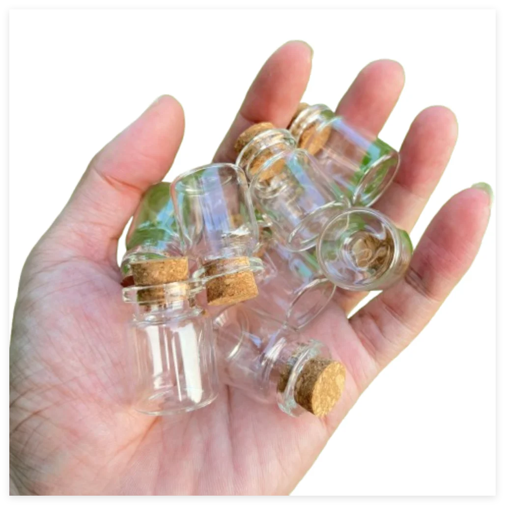 50/100 Pcs 5ml DIY Decor Glass Bottle 22×30mm Mini Cute Glass Jars Home DECORATIVE Tiny Glass Vial Test Tube wishing gift