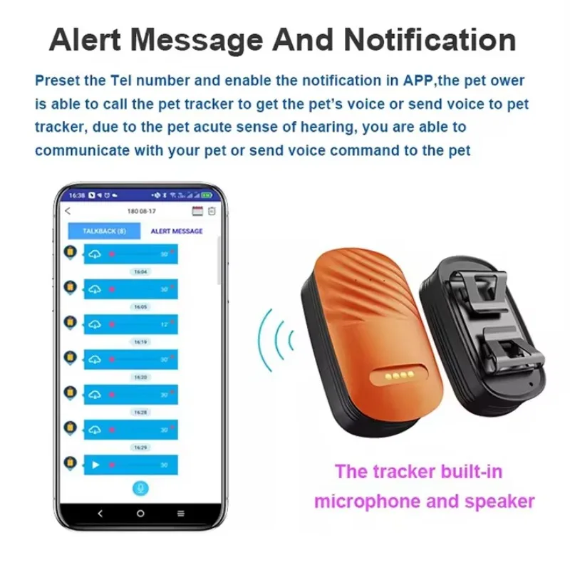 أفضل بيع تطبيق مقاوم للماء يعتمد على طوق سياج الكلب اللاسلكي Animal Mini 4G جهاز تعقب GPS الذكي في الوقت الحقيقي