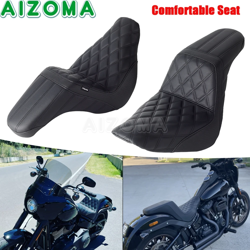 Motorcycle 2 up Seat Driver Passenger Two Up Seat For Harley Softail Low Rider ST FXLRST S FXLRS FXLR Sport Glide FLSB 2018-2024